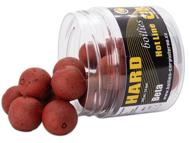 Carp inferno tvrdené boilies hard hot line beta 300 ml 24 mm