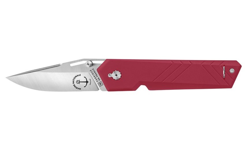 Tb outdoor nôž edc unboxer french navy red handle