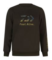 Daiwa Mikina D-Vec Hoodie Crew Neck Zande