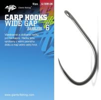 Giants Fishing Háčik Carp Hooks Wide Gape Bez Protihrotu 10 ks - Veľkosť 2