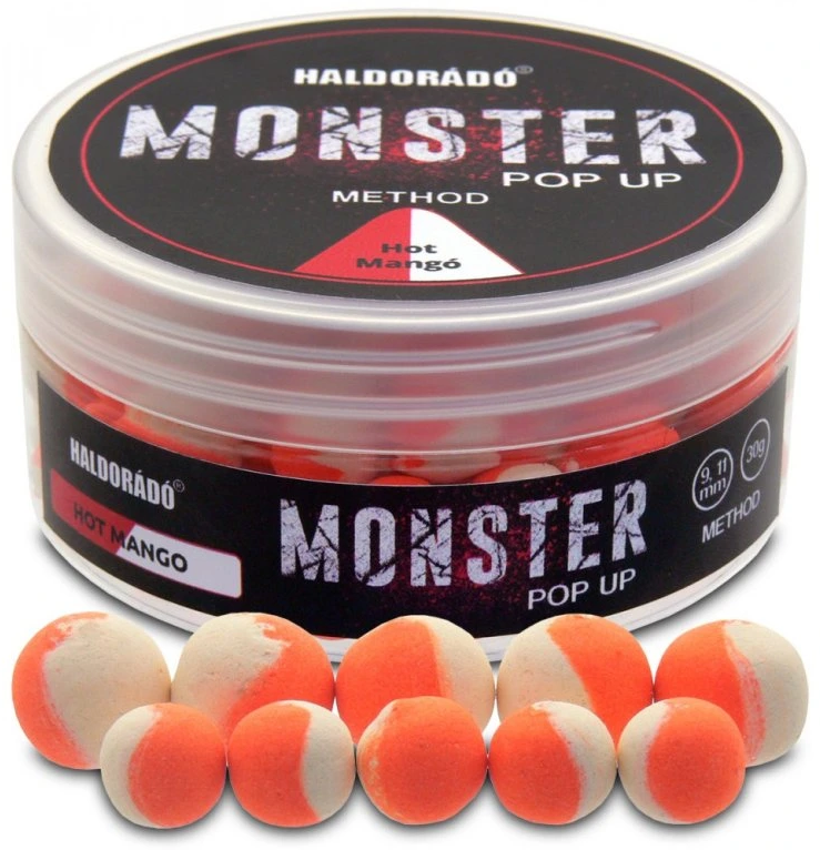 E-shop Haldorádó plávajúce boilie pop-up method monster 30 g 9 + 11 mm - hot mango