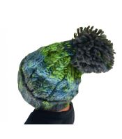 R-spekt Detská Čiapka Maxi PomPom Beanie Šedozelená (1)