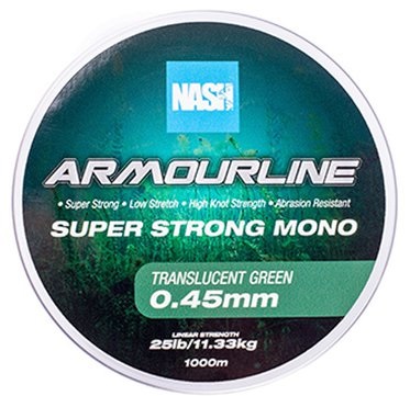 Nash vlasec armourline super strong mono green 1000 m - 0,45 mm 11,33 kg