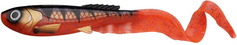 Abu garcia gumová nástraha beast curltail red tiger 21 cm 89 g 4 ks