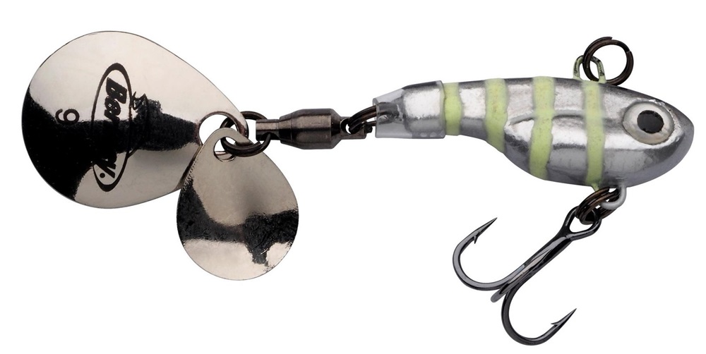 Berkley nástraha pulse spintaol glow silver zebra - 7,5 cm 21 g