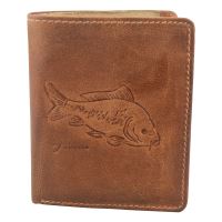 Kožená Pánska Peňaženka s Ražbou Kapor Svetlo Hnedá (1)