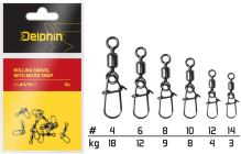 Delphin Obratlík S Karabínkou Rolling Swivel With Micro Snap 10 ks