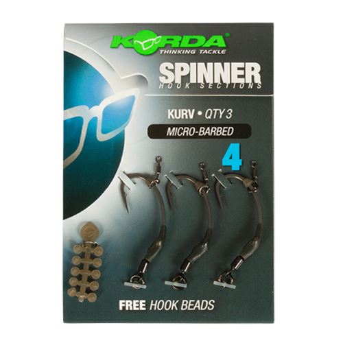 Korda Háčiky Spinner Hook Sections Kurv Barbless