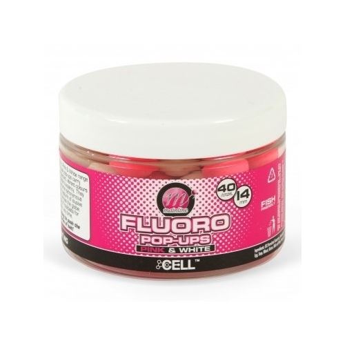 Mainline Plávajúce Boilie Bright Pink and White Pop-ups Cell 14 mm 150 ml