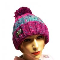 R-SPEKT Čiapka MAXI PomPom Beanie Modro Ružová (1)