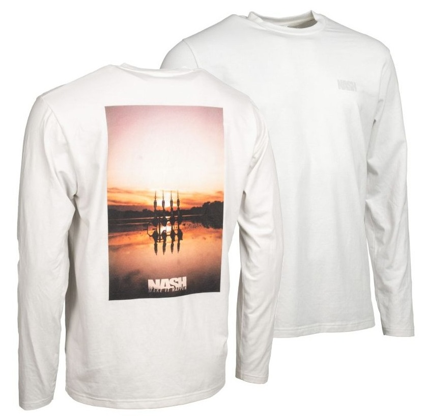 E-shop Nash tričko make it happen sunset long sleeve t-shirt ecru - s