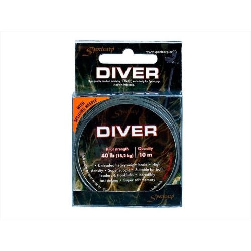 Sportcarp Nadväzcová Šnúrka Diver Olivovo Zelená 10 m