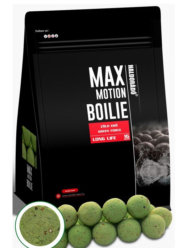 Haldorádó boilies max motion long life green force - 800 g 20 mm