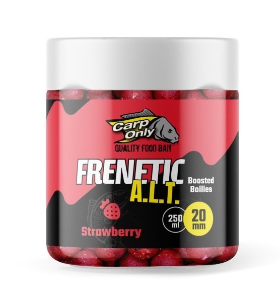 Carp only dipované boilies frenetic a.l.t. 24 mm 250 ml - jahoda