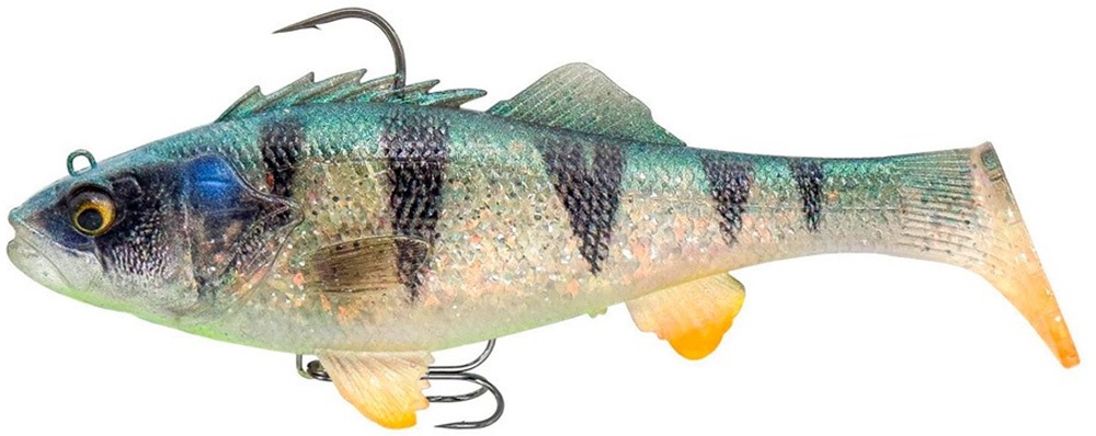 Savage gear gumová nástraha 3d perch rtf fs ghost silver - 12,5 cm 37 g