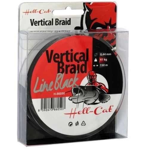 Hell-Cat Splietaná Šnúra Braid Line Vertical Black 150 m