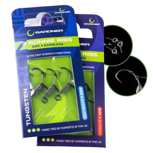 Gardner Nadväzec Tungsten Ronnie Rig Barbless 3 ks