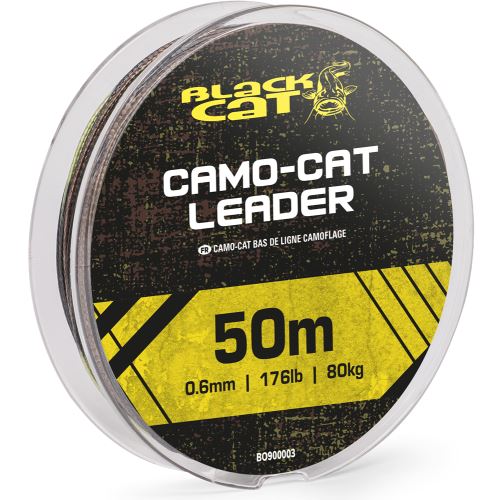 Black Cat Splietaná Náväzcová Šnúra Camo-Cat Leader 50 m