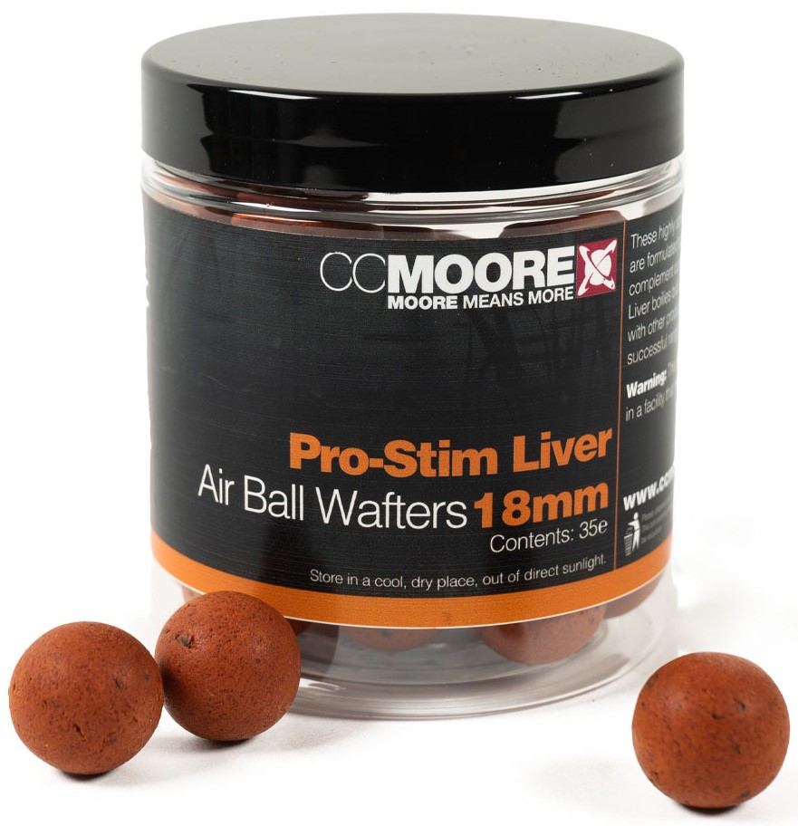 Cc moore vyvážené boilie pro-stim liver air ball wafters - 24 mm 15 ks