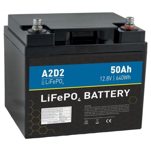 A2D2 Batéria LiFePo4 12,8V 50Ah M6 REPT Cells