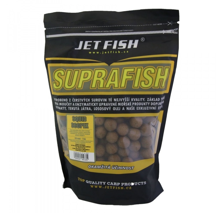 Jet fish boilie supra fish 1 kg 2+1 - squid scopex 24 mm