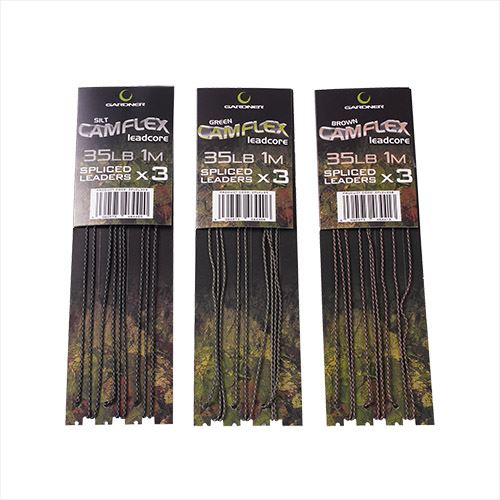 Gardner Montáž Camflex Leadcore Spliced Leaders 35 lb 3 ks 1 m