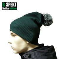 R-spekt Čiapka PomPom DUO beanie style zelená (6)
