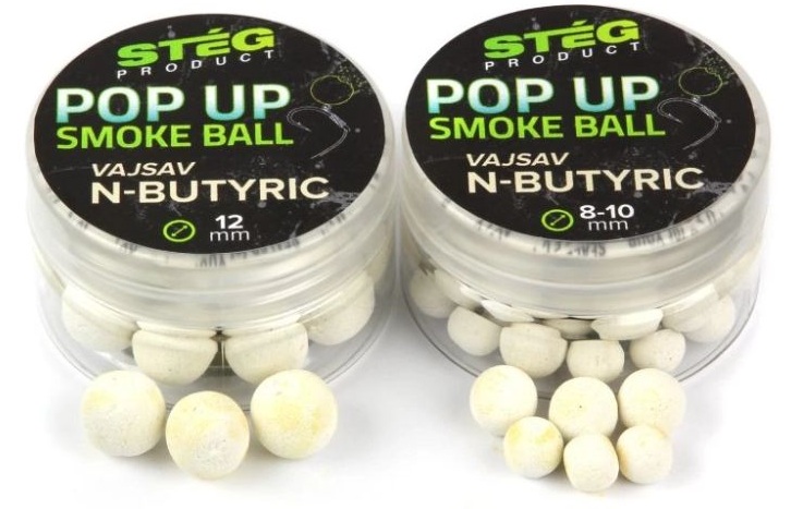 Stég plávajúce boilie pop up smoke ball 10 g 12 mm - n-butyric