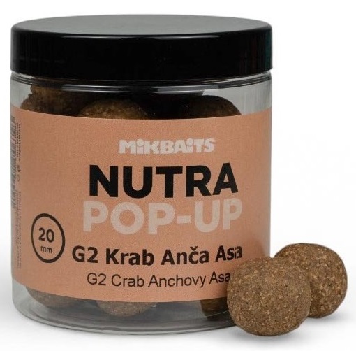 E-shop Mikbaits nutra pop-up 20 mm 250 ml - g2 krab ančovička asa