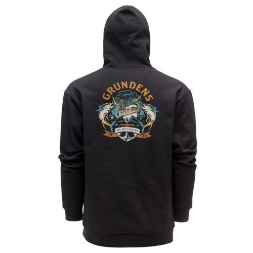 Grundéns Mikina Displacement DWR Hoodie Tuna Tattoo Black