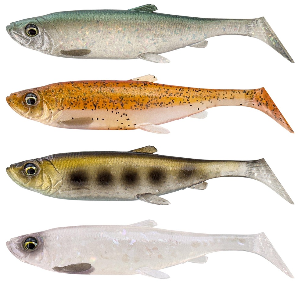 Savage gear gumová nástraha 3d herring shad clear water mix 4 ks - 9 cm 5 g
