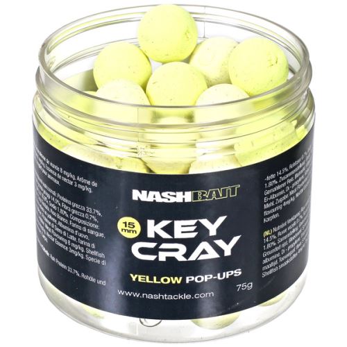 Nash Plávajúce Boilies Key Cray Pop Ups Yellow