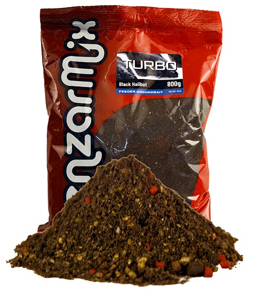 Benzar mix krmítková zmes turbo feeder 800 g - black halibut