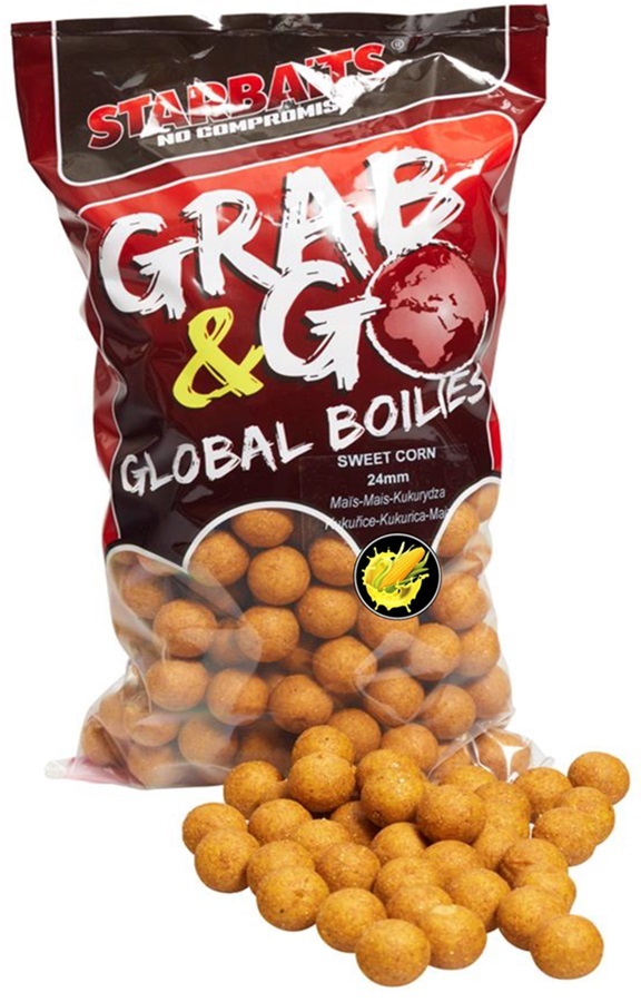 E-shop Starbaits boilies g&g global sweet corn - 800 g 20 mm