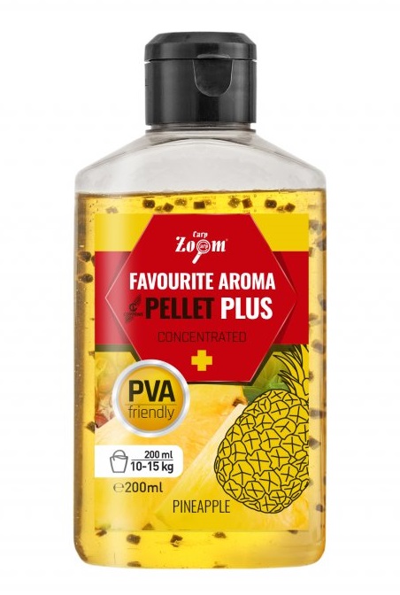 Carp zoom booster favourite aroma liquid pellet plus 200 ml - ananás