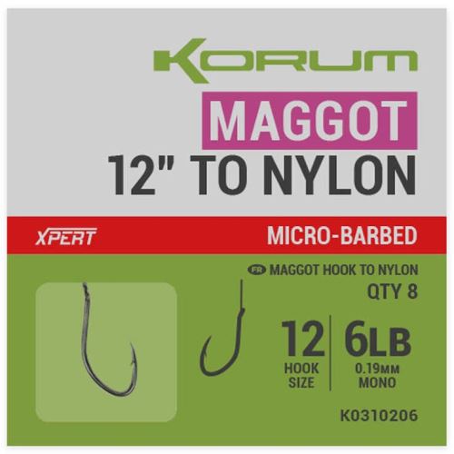 Korum Náväzce Xpert Maggot Barbed To Nylon 30 cm