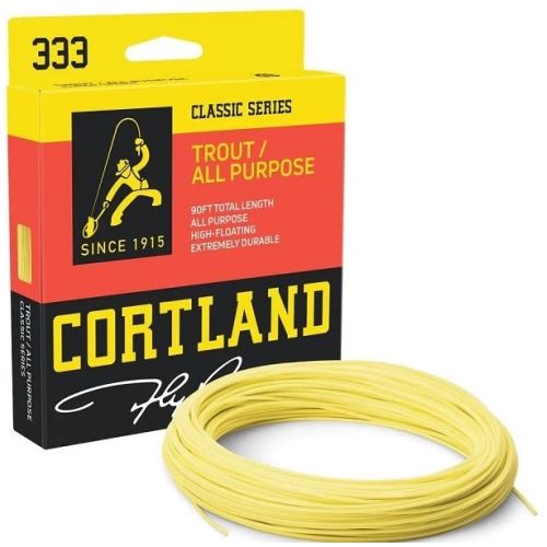 Cortland Muškárska Šnúra 333 Classic Trout ALL Purpose Freshwater Yellow 90 ft