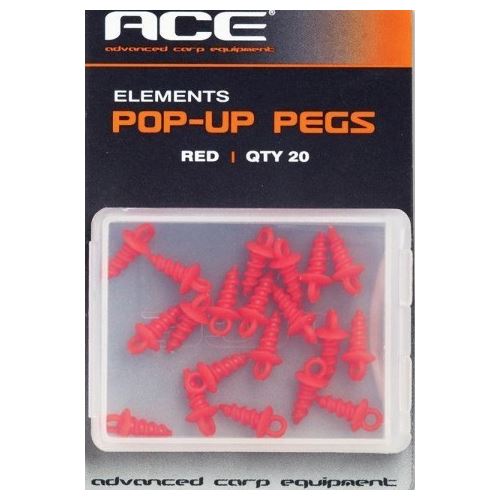 ACE Zavrtávací Držiak Nástrahy Pop-up Pegs Červené 20 ks