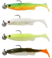 Savage Gear Gumová Nástraha Fat Minnow T Tail RTF Darkwater Mix 4 ks