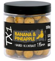Shimano Tvrdené Boilies TX1 Hard Hookbait Banana & Pineapple 150 g (1)