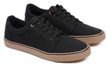 Fox Topánky Black Canvas Shoe