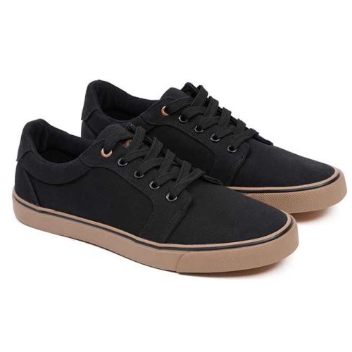 Fox Topánky Black Canvas Shoe