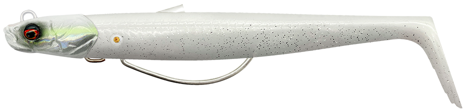 E-shop Savage gear gumová nástraha sandeel v2 wl sinking white pearl silver 2+1 - 13 cm 33 g