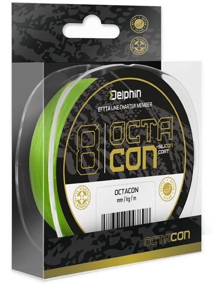 E-shop Delphin splietaná šnúra octacon fluo zelená 135 m - 0,14 mm 9 kg
