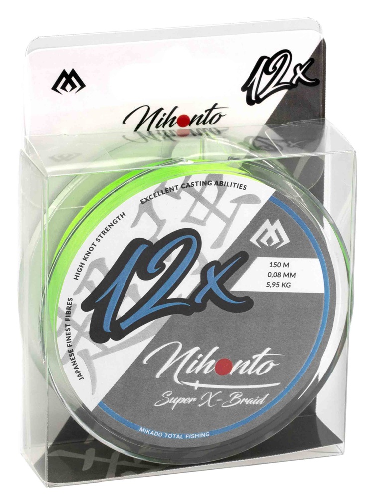 E-shop Mikado splietaná šnúra nihonto super x-braid fluo 150 m - 0,18 mm 17,4 kg