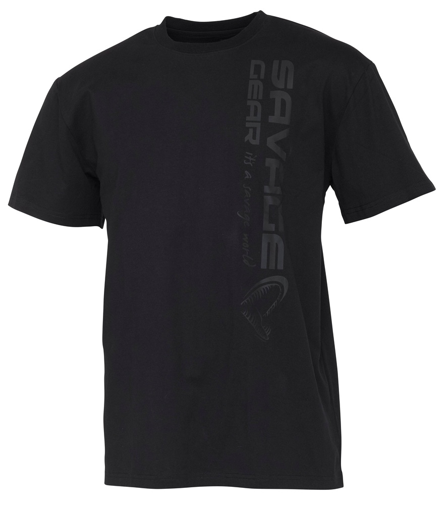 E-shop Savage gear tričko vertical logo tee black - l