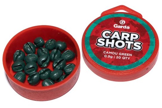 E-shop Garda bročky carp shots camou green - 20 ks 0,9 g
