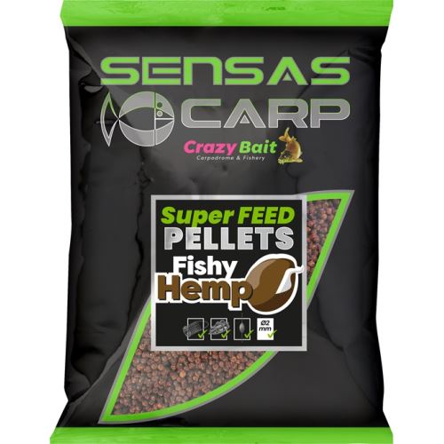Sensas Pelety Super Feed Fishy Hemp 650 g