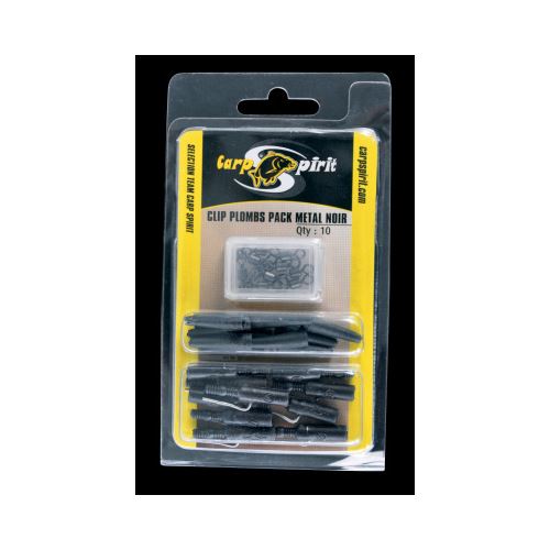 Carp Spirit Klipy Plombs Pack Metal Black 10pcs