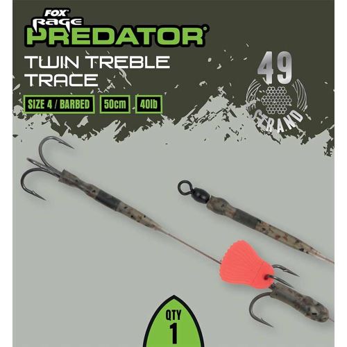 Fox Rage Predator Nadväzec Twin Treble Trace